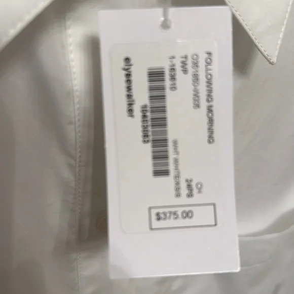 TWP- Following Morning poplin blouse w scrunched sleeves, size XS/S, NWT!! - Picture 4 of 4